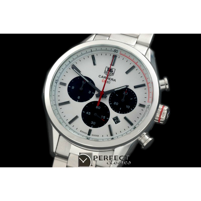 TG-CH80-102S Carrera CH 80Anni Chrono SS/SS White/Red Jap OS2Q