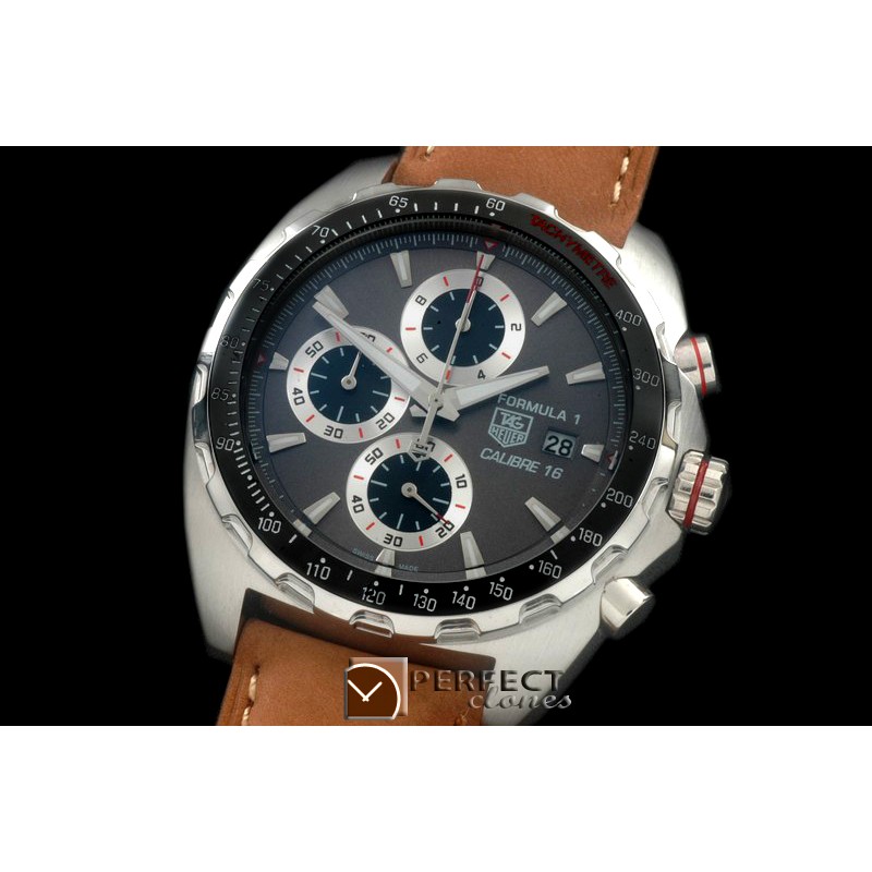 TGF1-00176 Formula 1 Calibre 16 SS/LE Grey OS 2Quartz Chrono