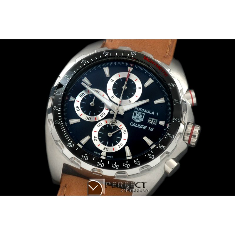 TGF1-00177 Formula 1 Calibre 16 SS/LE Black OS 2Quartz Chron