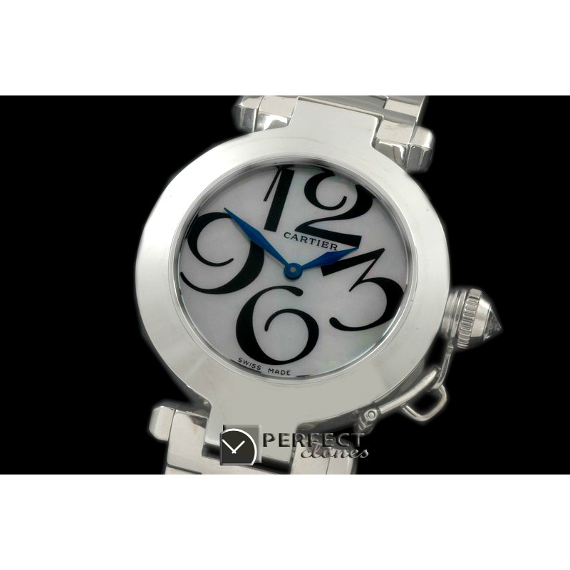 CARPS00306 Pasha Ladies SS/SS White Swiss Ronde Quartz