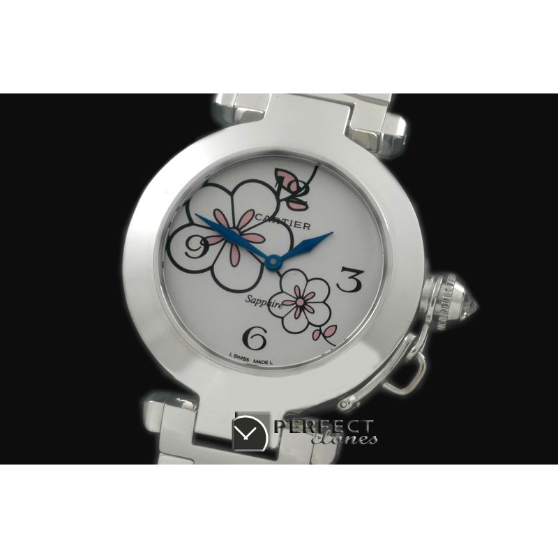 CARPS00311 Pasha Ladies SS/SS White Swiss Ronde Quartz
