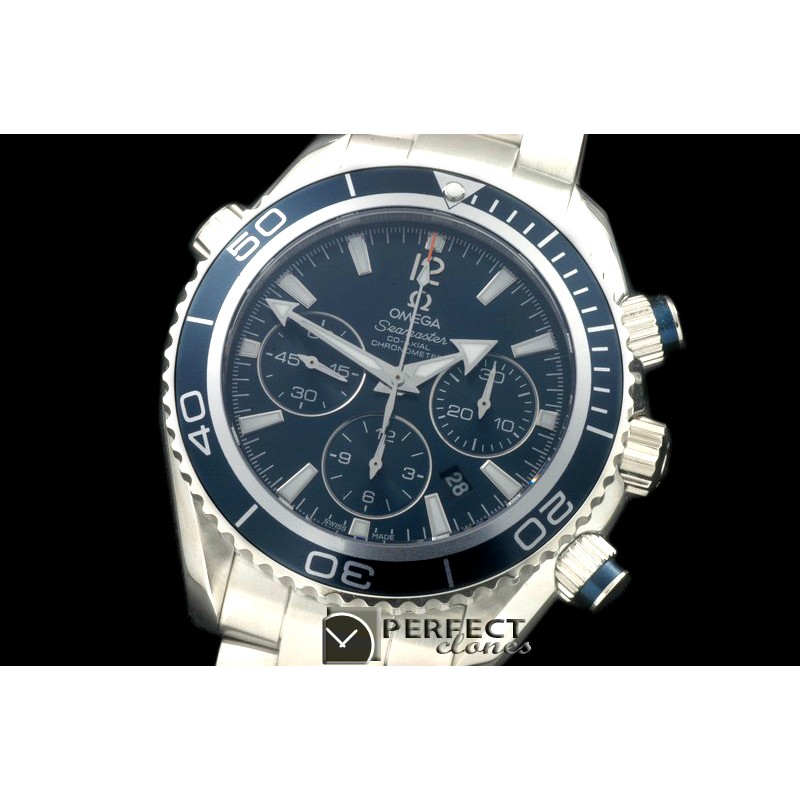 OMSE01031 Planet Ocean 45.5 Chrono SS/SS Blue 7753