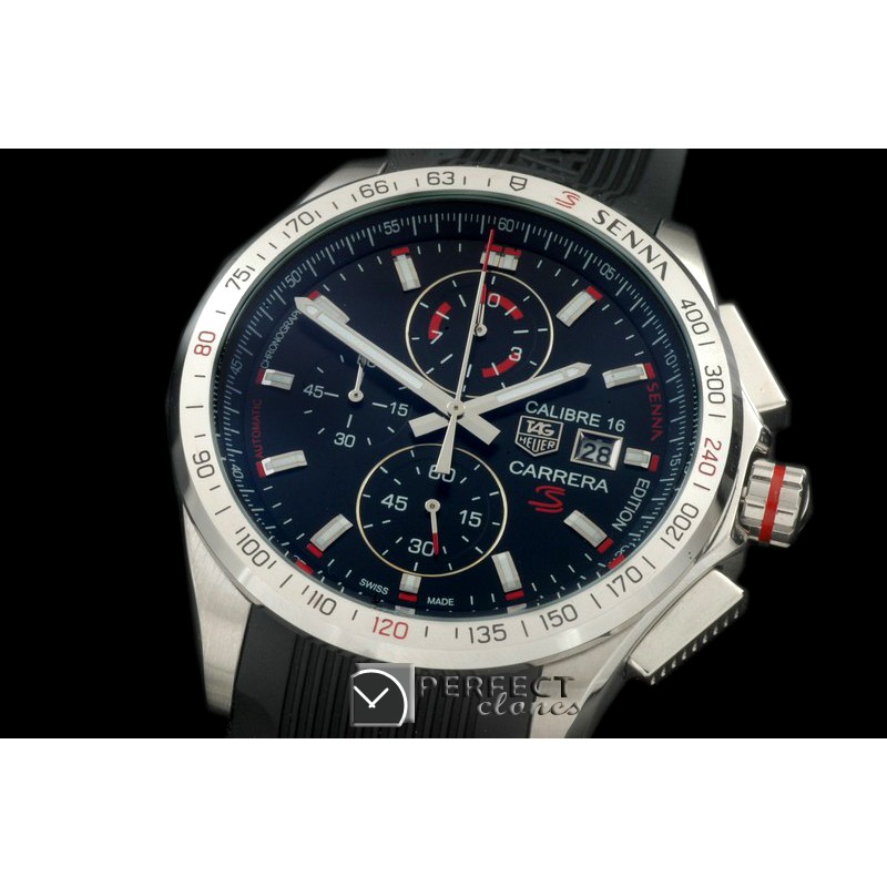 TG-SN-105 Carrera 16 Senna Ed Chrono SS/RU Blue OS2Qtz