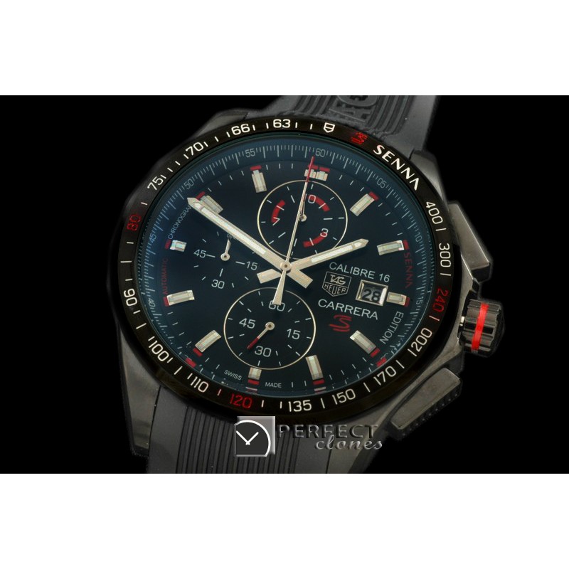 TG-SN-125 Carrera 16 Senna Ed Chrono PVD/RU Blue Jap OS2Qtz