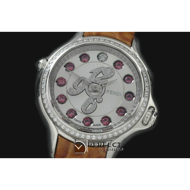 FEN01001D Crazy Carats SS/LE White Swiss Qtz