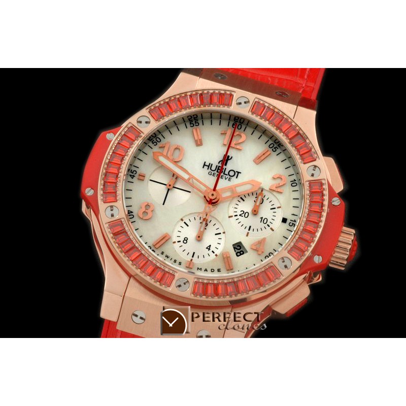 HBSQ10012 Big Bang Pearl RG/Sq Red Ruby White A-7750