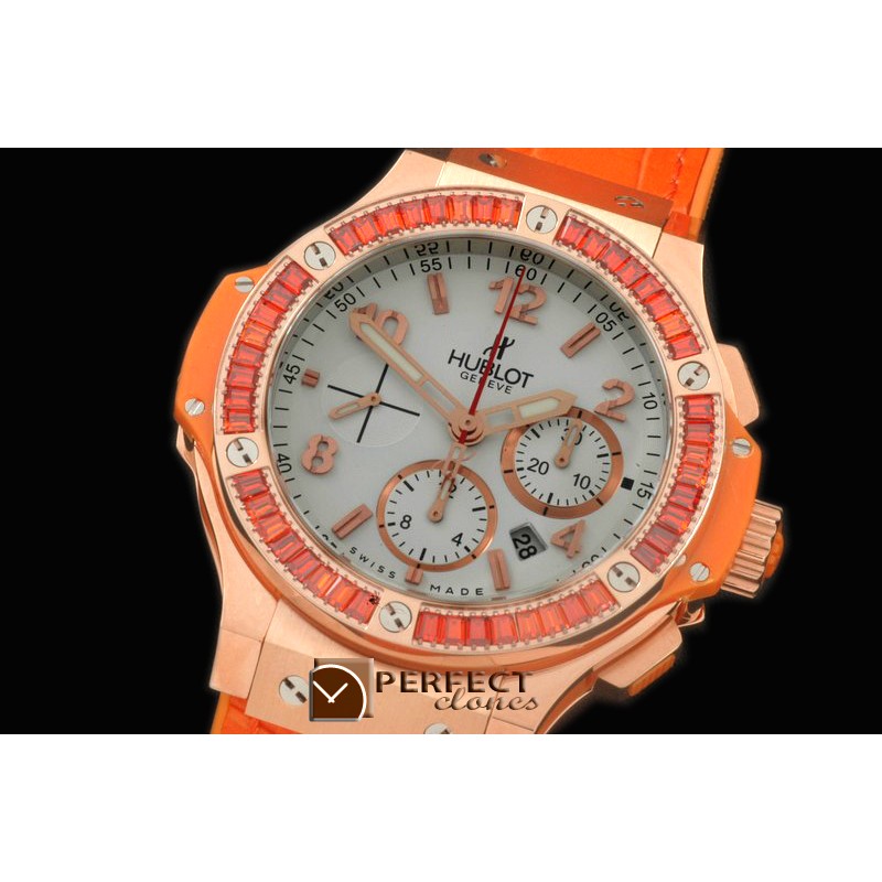 HBSQ10014 Big Bang Pearl RG/Sq Orange Ruby White A-7750