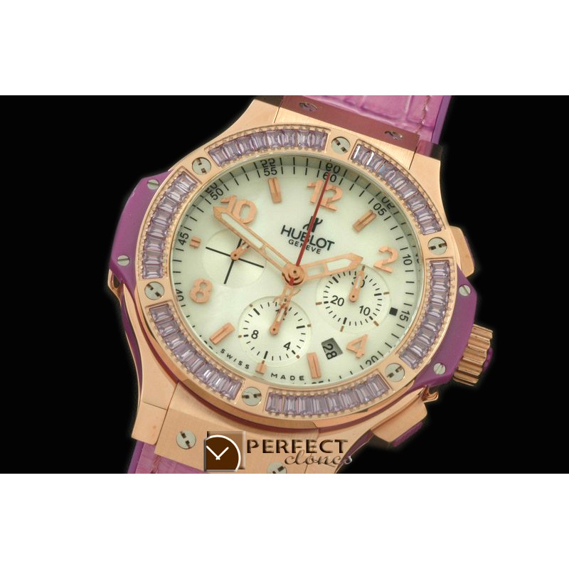 HBSQ10017 Big Bang Pearl RG/Sq Violet Ruby White A-7750