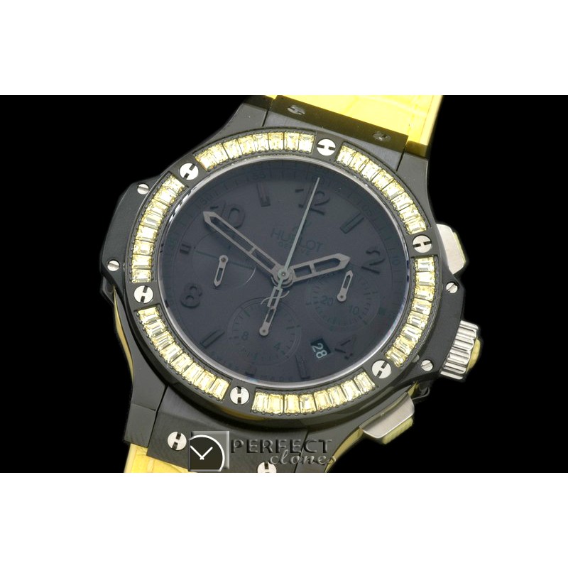 HBSQ10023 Big Bang Pearl /Sq Yellow Ruby All Black A-7750