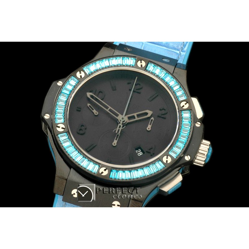 HBSQ10025 Big Bang Pearl /Sq Blue Ruby All Black A-7750