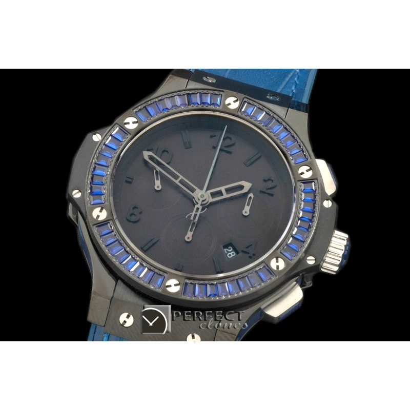 HBSQ10026 Big Bang Pearl /Sq D-Blue Ruby All Black A-7750