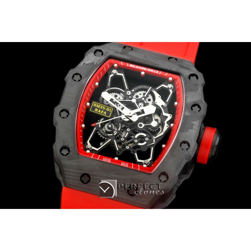 RM035-102 RM-035 Rafael Nadal Tourbillon PVD/RU/Red Custom Skele