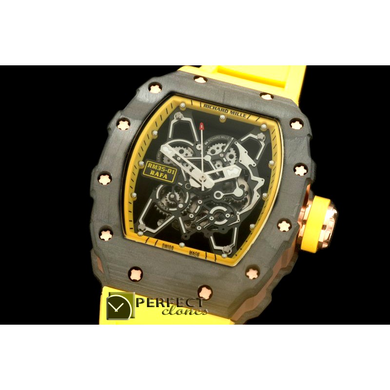 RM035-114 RM-035 Rafael Nadal Tourbillon RG/RU/Ylw Custom Skelet