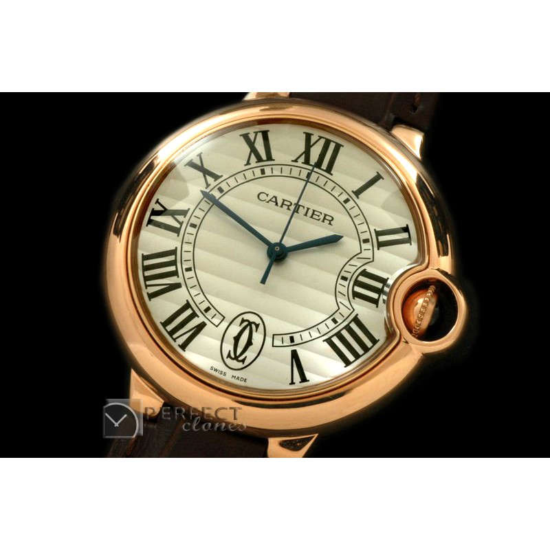 CARBA00056 Ballon De Cartier Mid SS/SS White Swiss Eta 2671