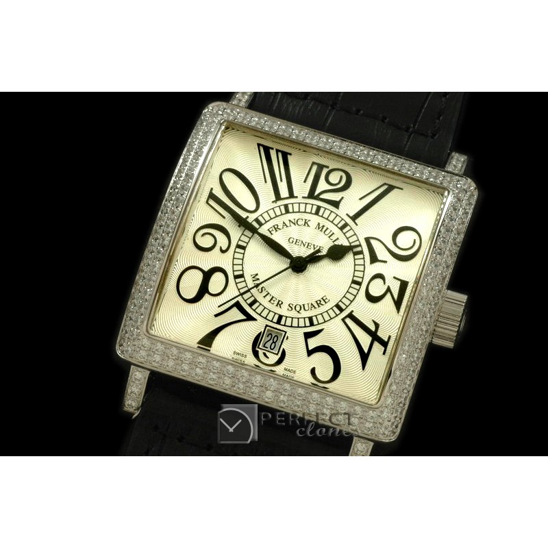 FMMSQ00101D Men Master Square SS/LE White Num Asian 2836