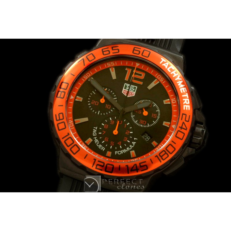 TGF1-01049 Formula 1 PVD/RU Blk/Red Swiss Eta Quartz Chrono