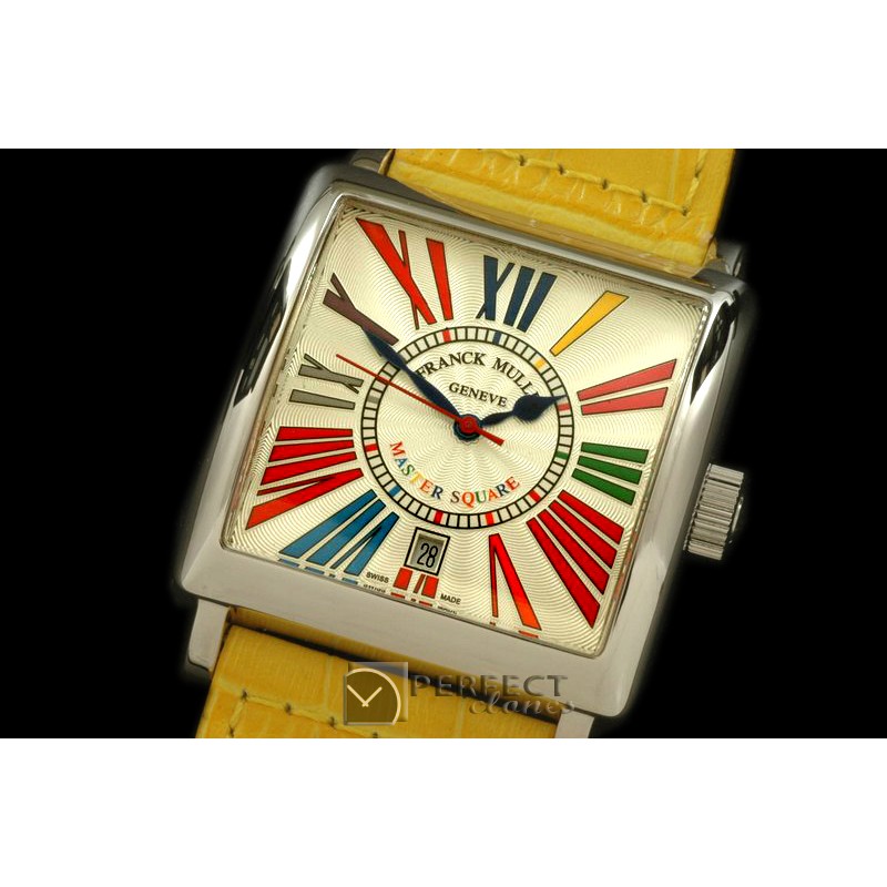 FMMSQ00113 Men Master Square SS/LE White Crazy Roman Asian 2836