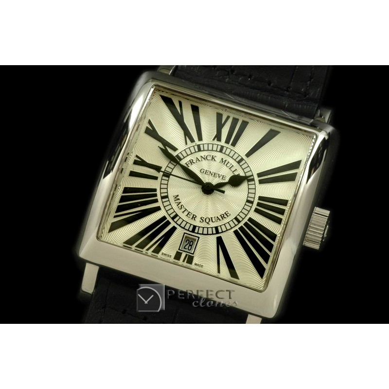 FMMSQ00111 Men Master Square SS/LE White Roman Asian 2836