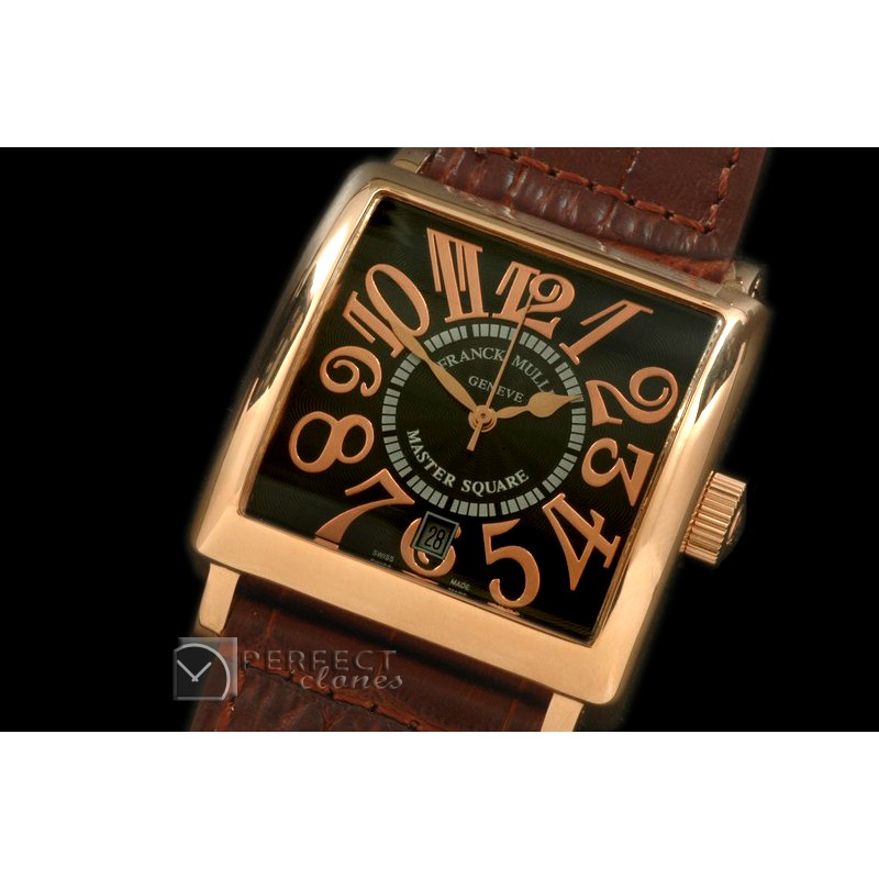 FMMSQ00122 Men Master Square RG/LE RG Black Num Asian 2836