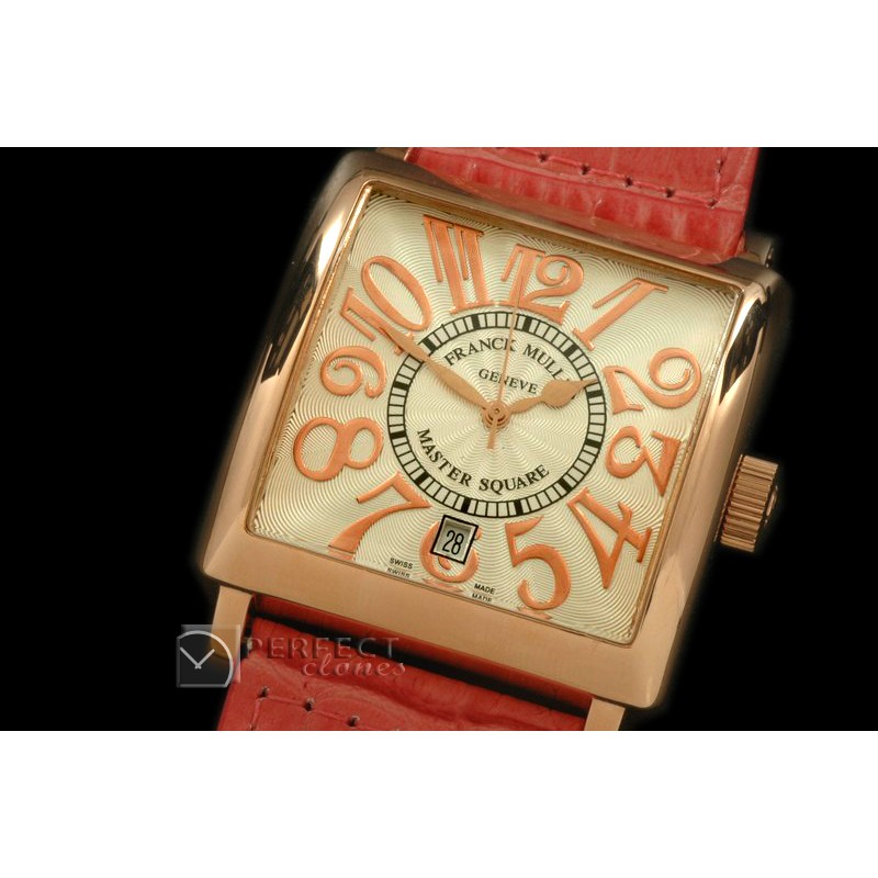 FMMSQ00121 Men Master Square RG/LE RG White Num Asian 2836