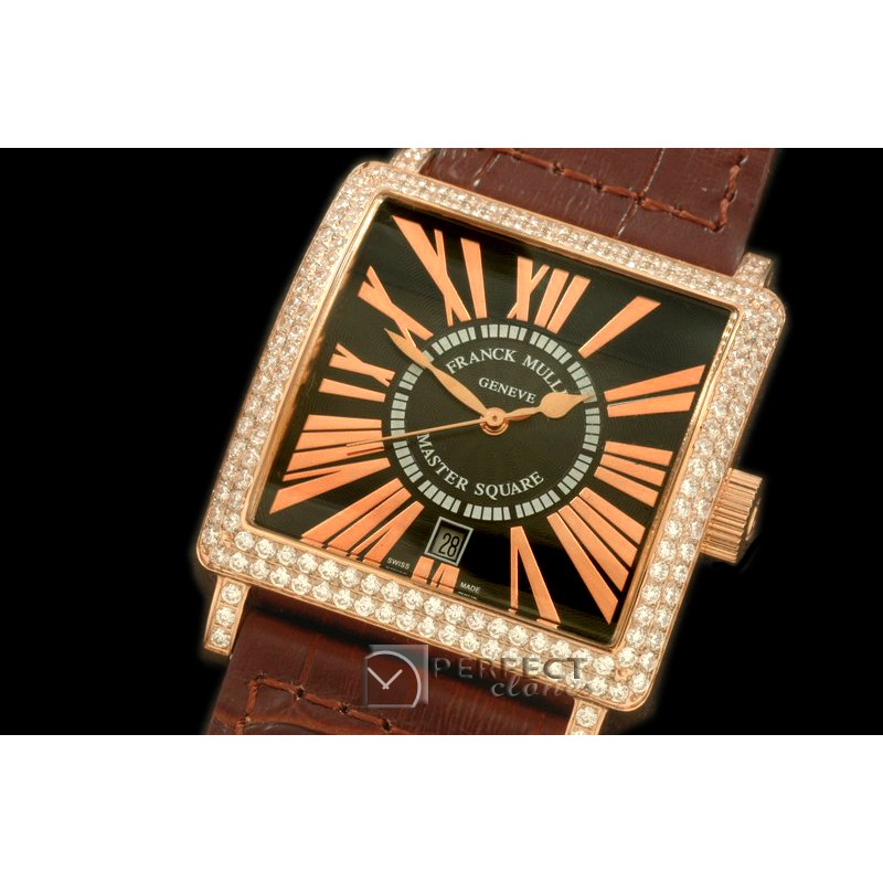 FMMSQ00132D Men Master Square RG/LE RG Black Roman Asian 2836