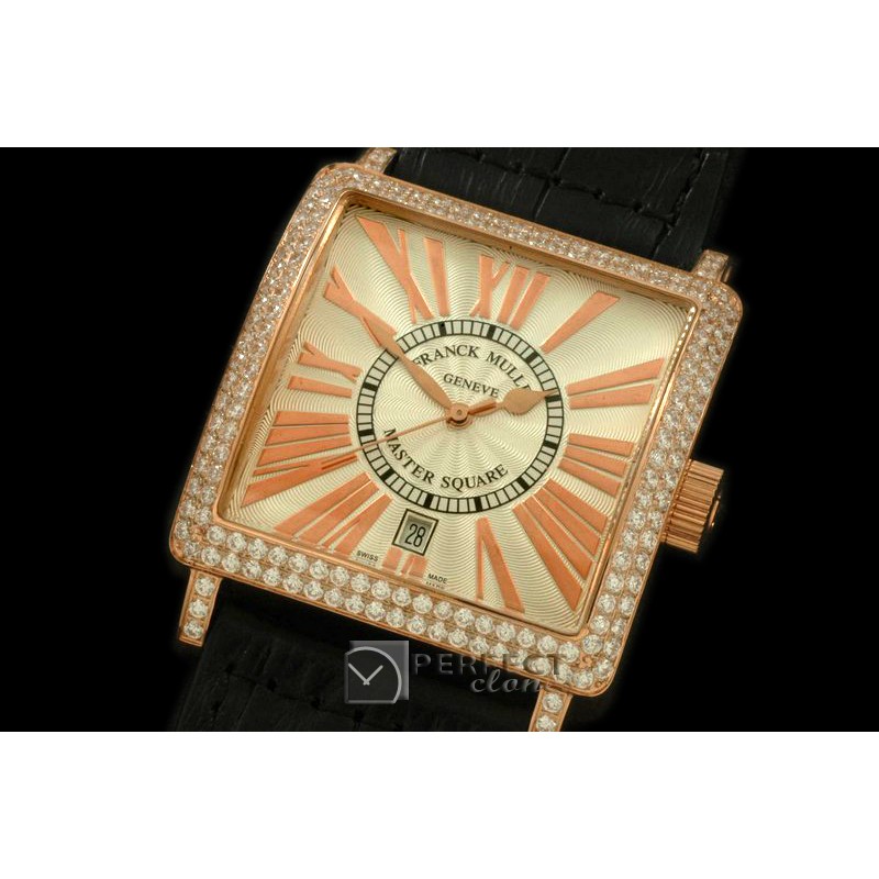 FMMSQ00131D Men Master Square RG/LE RG White Roman Asian 2836