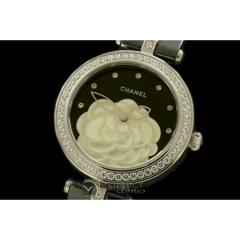 CHMPR-B-102 Mademoiselle Prive Ladies Black Cer/Diam Black Jap O