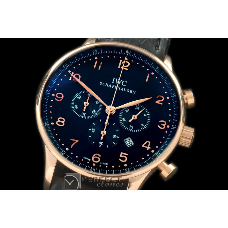 IWPG20017L Portuguese Chrono RG/LE Black Jap OS20