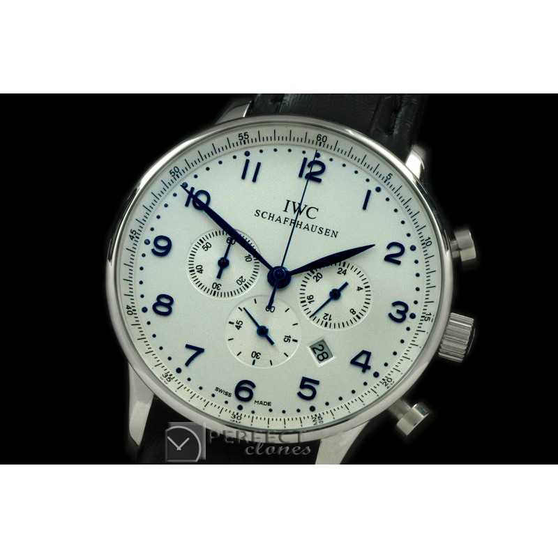IWPG20012L Portuguese Chrono SS/LE White/Blue Jap OS20