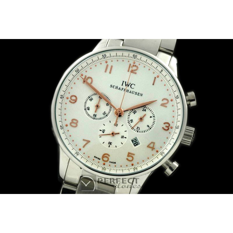 IWPG20013S Portuguese Chrono SS/SS White/Gold Jap OS20