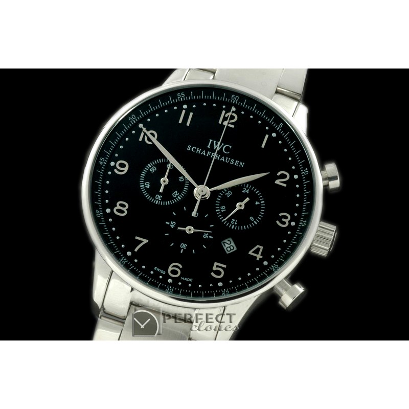 IWPG20014S Portuguese Chrono SS/SS Black Jap OS20