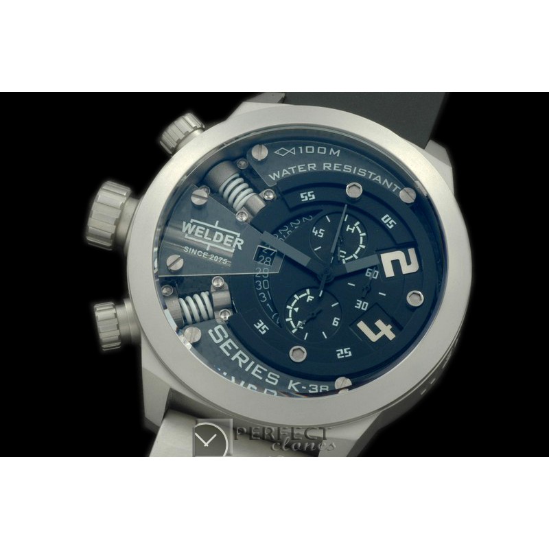 WLD30102 K38 Chronograph SS/RU Grey Jap Qtz