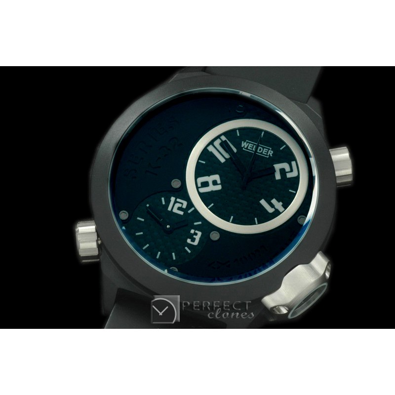 WLD10027 K32 Duo Side Time PVD/RU All Black 2 x Jap Qtz
