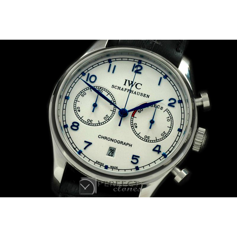 IWPG20022L Portuguese Chrono SS/LE White/Blue Jap OS20