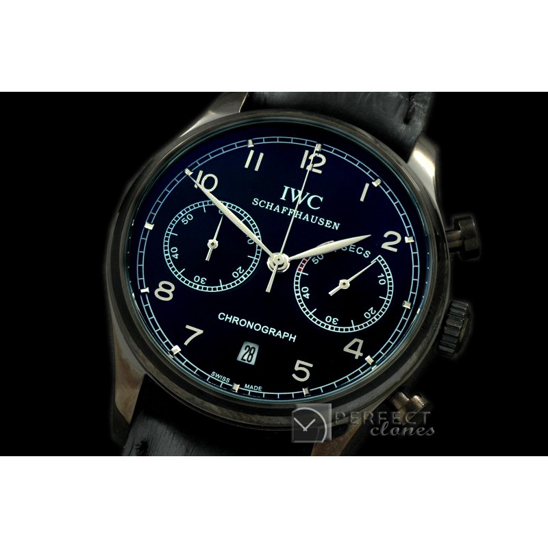 IWPG20030L Portuguese Chrono PVD/LE Black/Silver Jap OS20