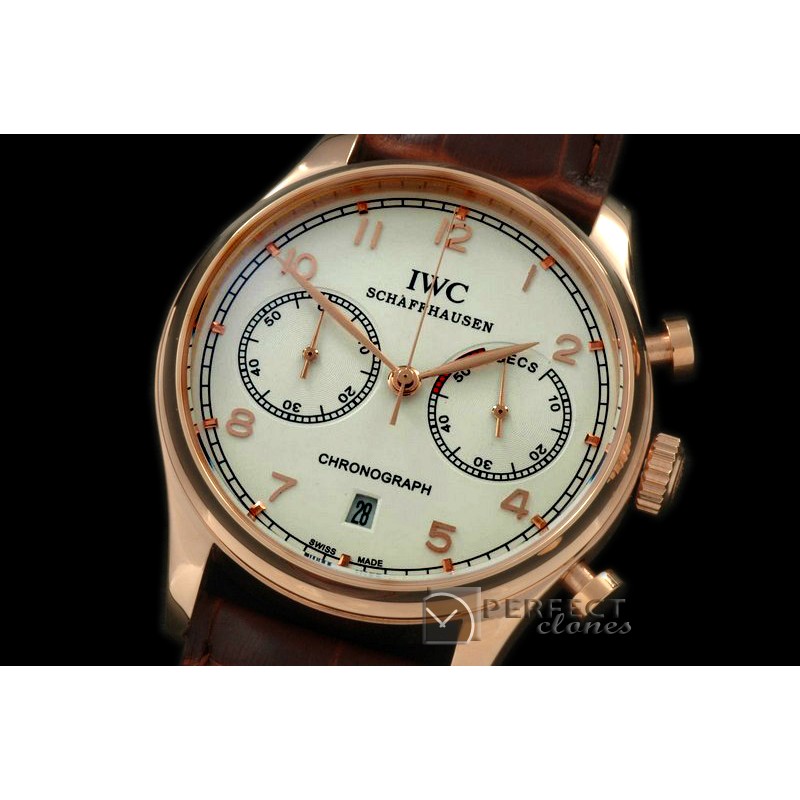 IWPG20026L Portuguese Chrono RG/LE White/R-Gold Jap OS20