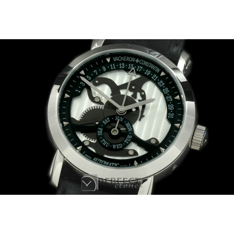 VC00202 Malte Retrogating Day/Date SS/LE Black Asian 2813