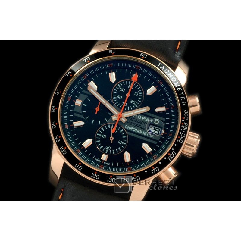 CPMH-112 Monaco Historique Chrono RG/LE Black Jap OS2Qtz