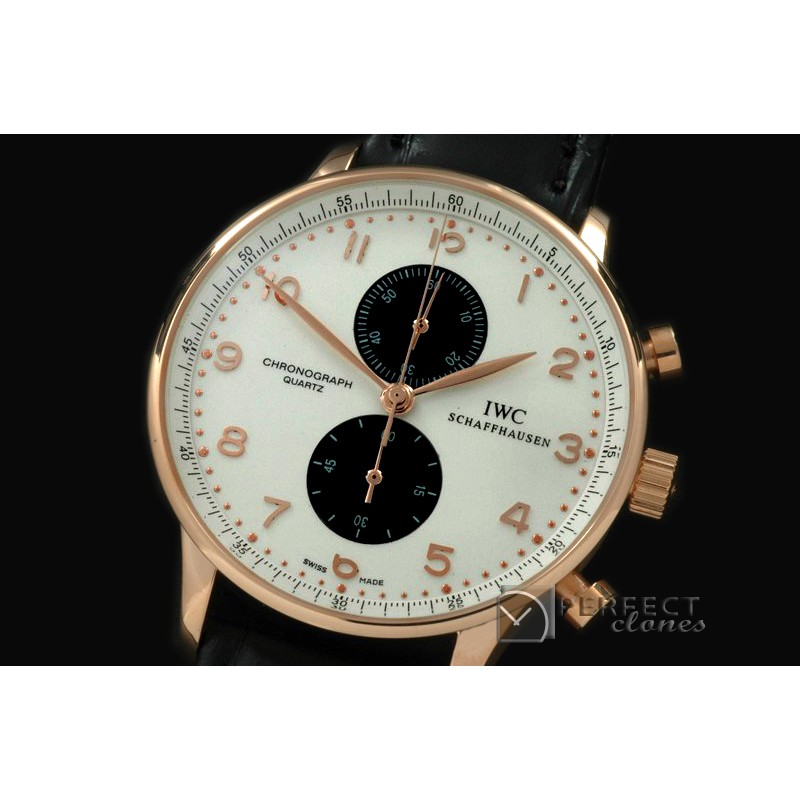 IWPG10116 Portuguese Chrono RG/LE White Jap OS20