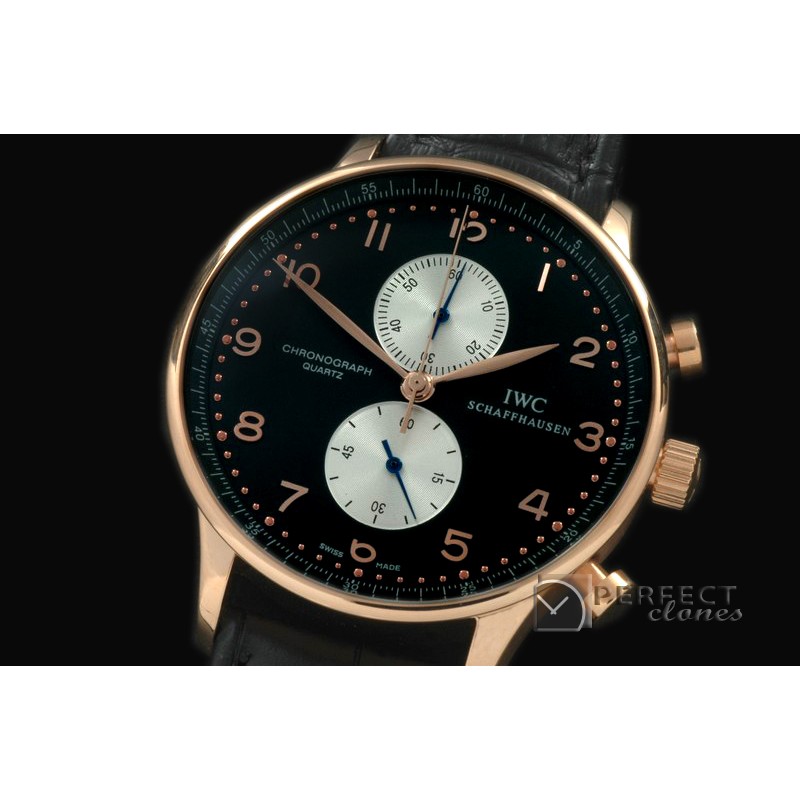 IWPG10117 Portuguese Chrono RG/LE Black Jap OS20