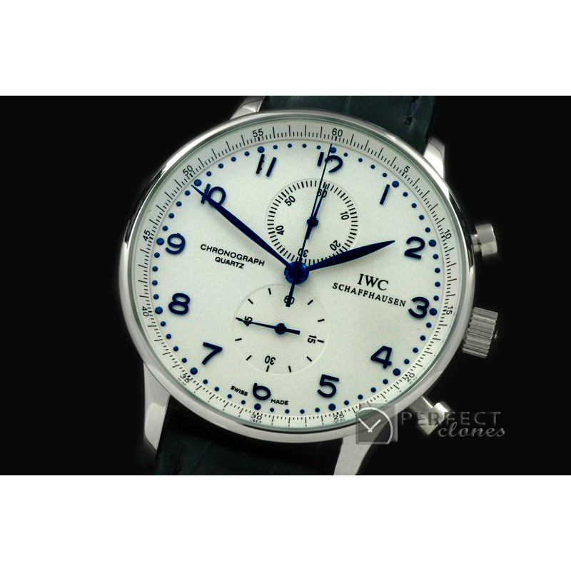 IWPG10112 Portuguese Chrono SS/LE White/Blue Jap OS20
