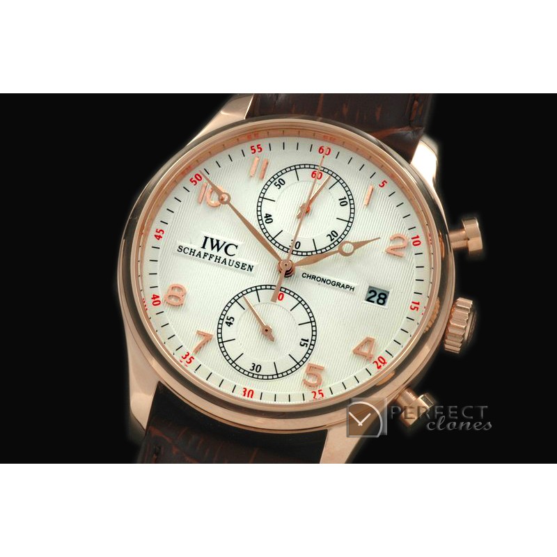 IWPG10136 Portuguese Chrono Date RG/LE White Jap OS20