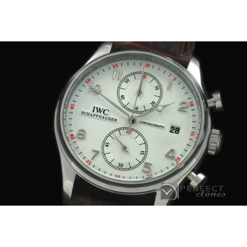 IWPG10131 Portuguese Chrono Date SS/LE White Jap OS20