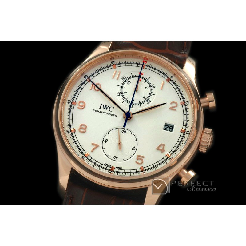 IWPG10146 Portuguese Chrono Date RG/LE White Jap OS20