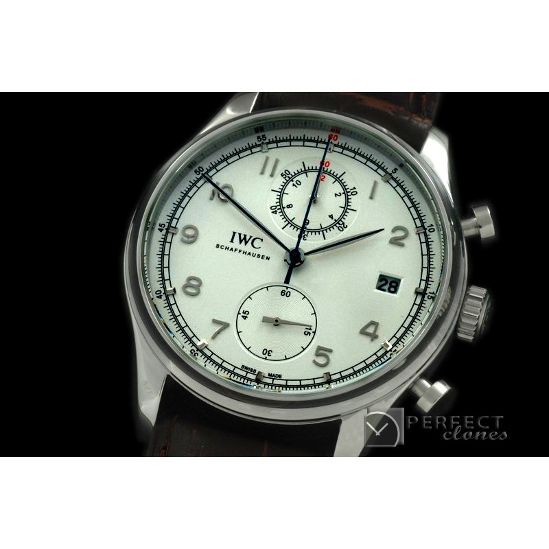 IWPG10141 Portuguese Chrono Date SS/LE White Jap OS20