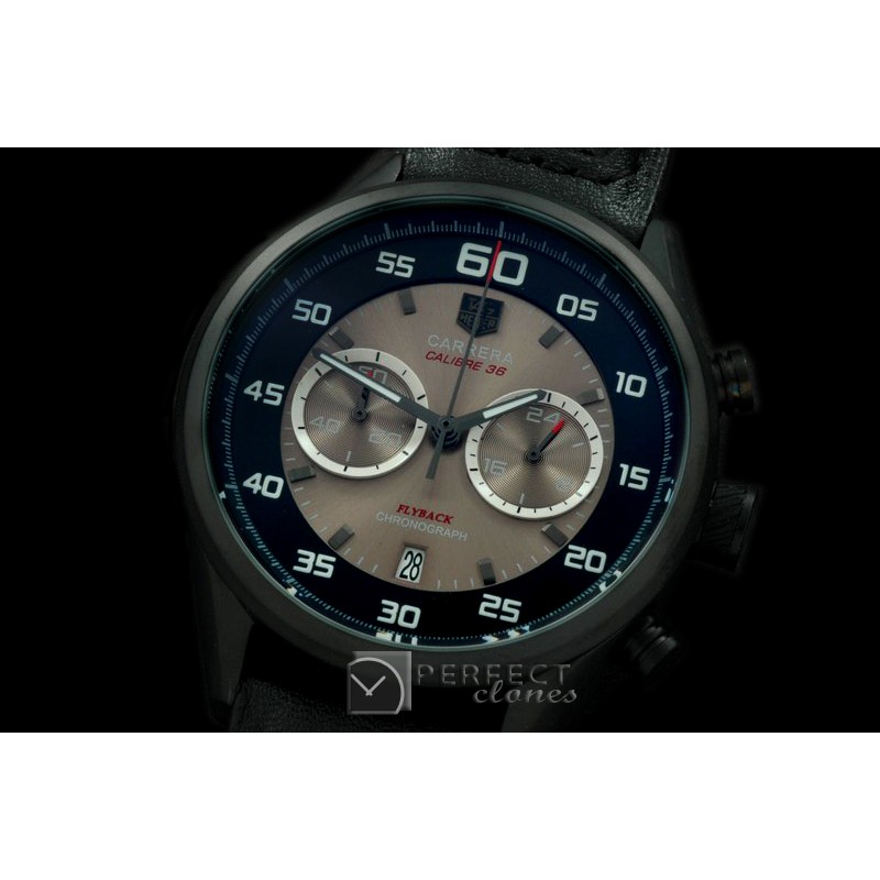 TG-50-125R Carrera 50yrs Chrono PVD/RU Black/Grey Jap OS2Quart