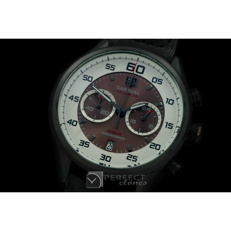 TG-50-124R Carrera 50yrs Chrono PVD/RU White/Brown Jap OS2Quar