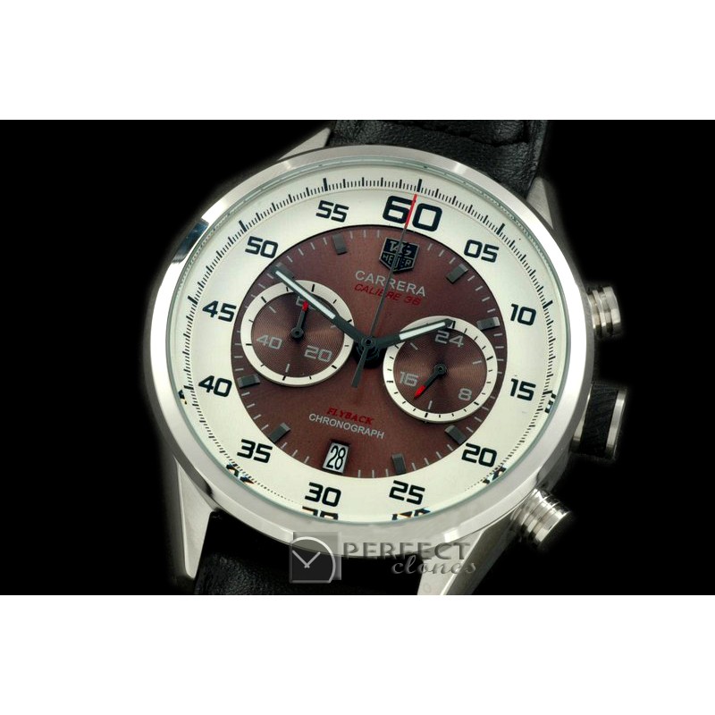 TG-50-104R Carrera 50yrs Chrono SS/RU White/Brown Jap OS2Quart