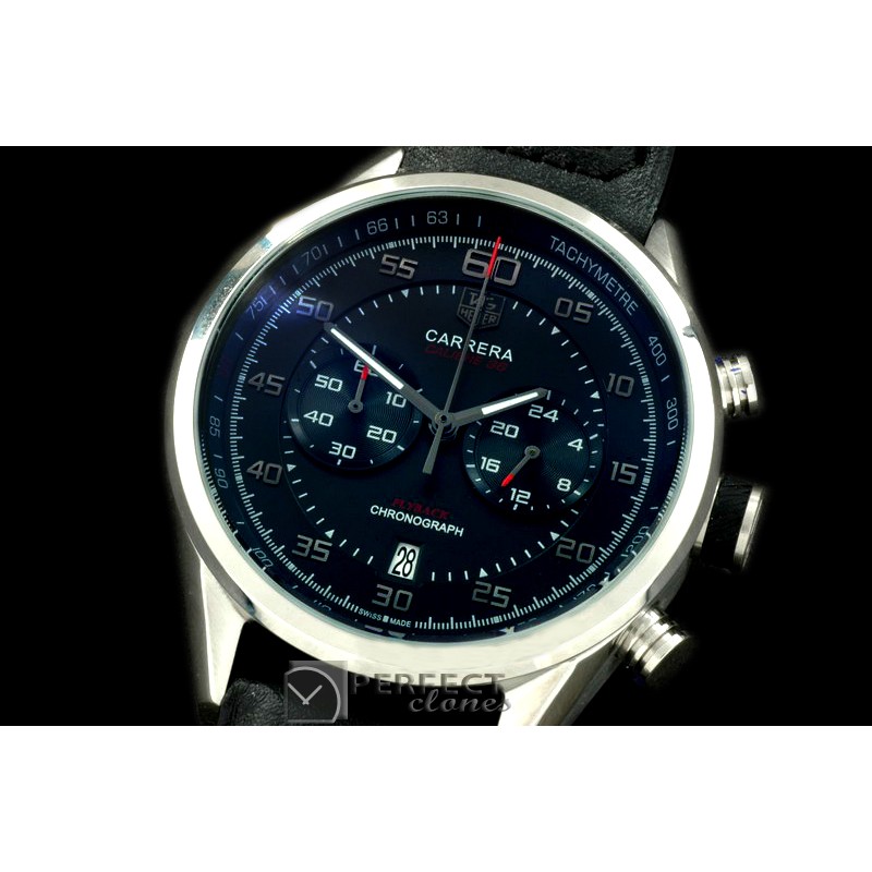 TG-50-102R Carrera 50yrs Chrono SS/RU Black Jap OS2Quartz