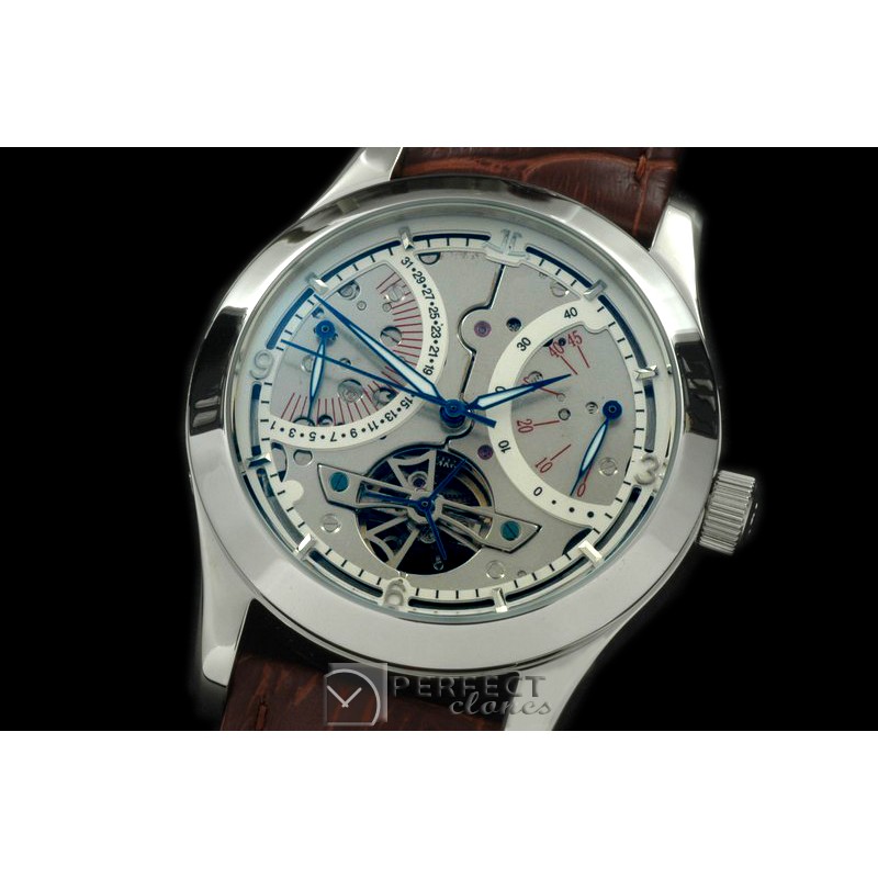 JL00201 Retrogating Date/Reserve Tourbillon SS/LE Skeleton White